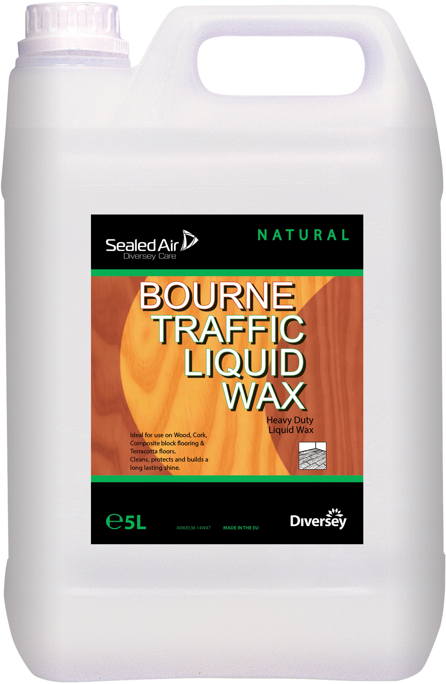 Diversey Bourne Traffic Liquid Floor Wax Natural 5 Litres