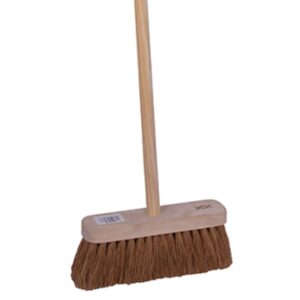 CleanSource® 12" SOFT Coco Wooden Broom + Handle Complete