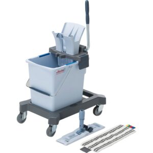 Vileda Ultraspeed Pro 40cm Flat Mop Starter Kit (inc. Bucket, Wringer, Frame & Head)