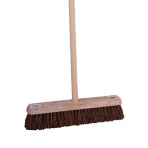 CleanSource® 18" STIFF Bassine Wooden Broom + Handle Complete
