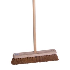 CleanSource® 18" SOFT Coco Wooden Broom + Handle Complete