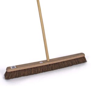 CleanSource® 36" STIFF Bassine Wooden Broom + Handle Complete