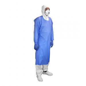 Strong Blue Fluid Resistant Isolation Gowns (Pack 100)