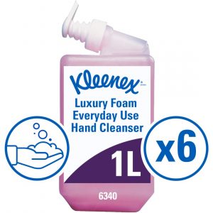 Kleenex® 6340 Pink Luxury FOAM Everyday Hand Soap Cartridges (6x1L)