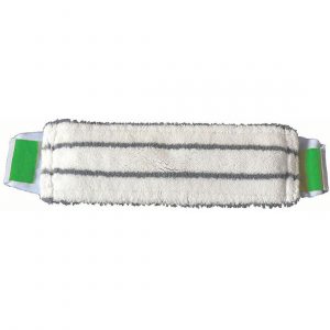 SYR Snapper 40cm (16") Microfibre Flat Mop Head With Scrub Strips Green
