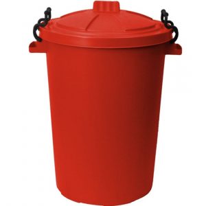 enviropal® TuffBin™ Heavy Duty 85 Litre Dustbin With Lid Red