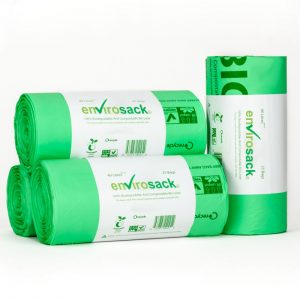 envirosack® Compostable Waste Bin Liners (40L) 7x27x27" (20 rolls x 25) 1x500