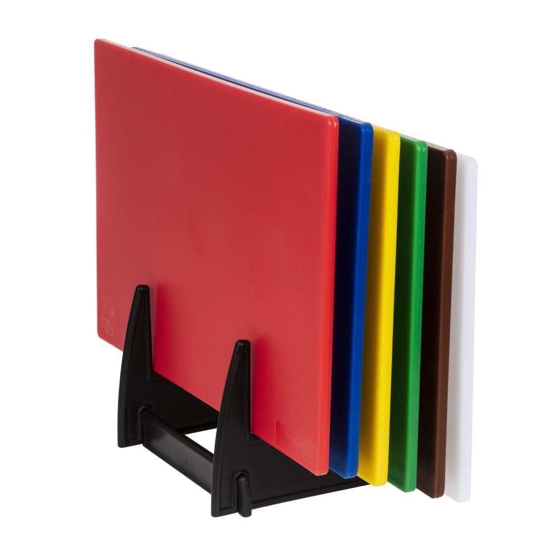 FOOD COLOUR CODED 6 CHOPPING BOARD SET & RACK - GDGUK