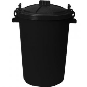 enviropal® TuffBin™ Heavy Duty 85 Litre Dustbin With Lid Black