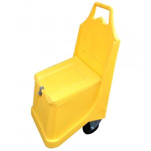 enviropal® 75 Litre Grit Bin Caddy on Wheels - Yellow