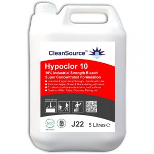 CleanSource® HYPOCLOR 10 Super Strength Industrial 10% Bleach 5L
