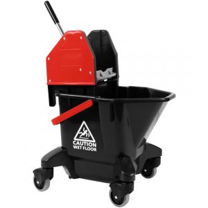 20 Litre Heavy Duty Kentucky Mop Bucket & Plastic Wringer Red