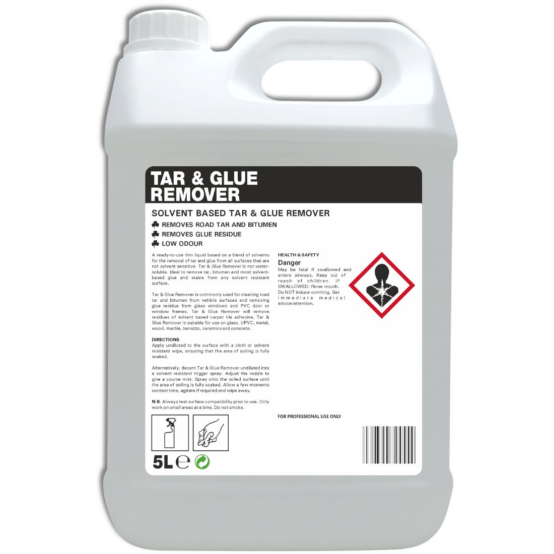 CleanSource® TAR'N'GLUE Tar & Glue Remover 5L - Caterclean Supplies