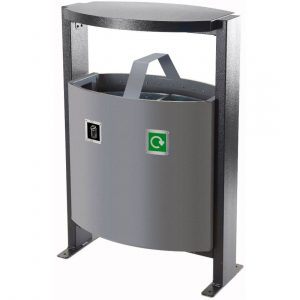 enviropal® 2 x 39 Litre TwinBin StreetSmart Hooded Steel Litter Bin