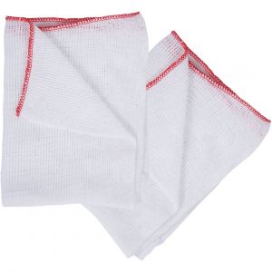 CleanSource® 18x12" Heavy Duty Large White Bleached Dishcloths (1x10)