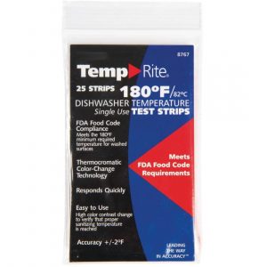 Dishwasher Temperature Test Strips (Pack of 25)