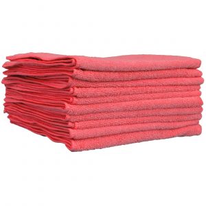 CleanSource® XL Heavy Duty Microfibre Cleaning Cloth Red 40x40cm