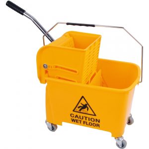 Speedy Mop System 20 Litre Microfibre Flat Mop Bucket & Mop Press Yellow