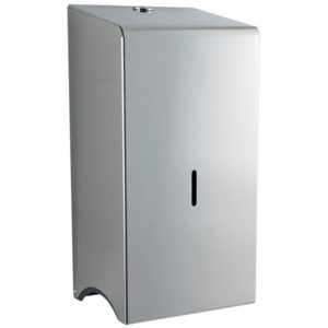 Perola® Polished Stainless Steel TwinMatic System Double Toilet Roll Dispenser