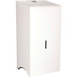 Perola® White Metal TwinMatic System Double Toilet Roll Dispenser
