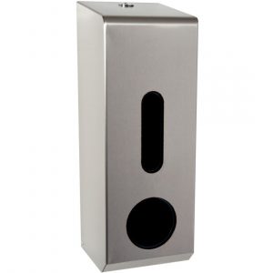 Perola® Trio™ Brushed Stainless Steel 3 Roll Conventional Toilet Roll Holder