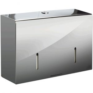 Perola® Twingo™ System Double Toilet Roll Dispenser Polished Stainless Steel