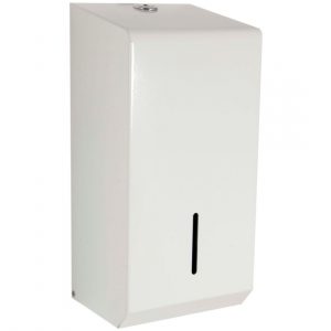 Perola® White Metal Bulk Pack Toilet Tissue Dispenser