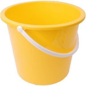 CleanSource® 10 Litre Round Plastic Bucket Yellow