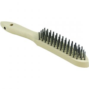 CleanSource® VERY STIFF Wooden Handled Wire Brush