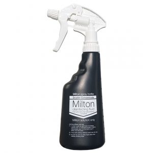 600ml Black Printed MILTON Trigger Spray Bottle Complete