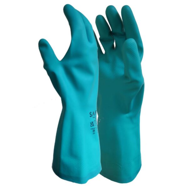 GloveMax™ 30cm Green Nitrile Chemical Resistant Gloves (12 Pairs) - Image 1