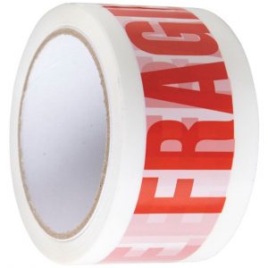Fragile Printed Parcel Tape 48mm x 66m Length (1x36 Rolls)