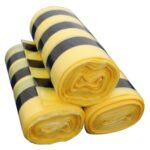 envirosack® Yellow Tiger Stripe Sacks On a Roll Medium Duty 10Kg (18x29x39") 90L (1x250)