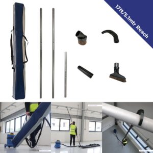 32mm x 5.1 metre (17 FT) Glass Fibre Internal High Reach Vacuum Pole Set for Henry / Numatic / Pacvac