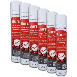 CleanSource® BURST CRANBERRY Super Power Giant Air Freshener (6x750ml)