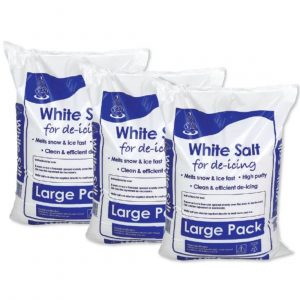 White Rapid Melt De-Icing Rock Salt 25Kg Sack (x3)
