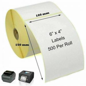 4x6" (100x150mm) Thermal Printer Labels / Shipping Labels (Roll 500 Labels)