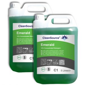 CleanSource® EMERALD 10% Washing-Up Detergent (2x5L)