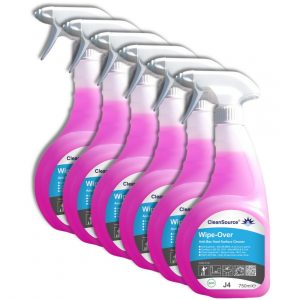 CleanSource® WIPE-OVER Floral Anti-Bac Spray & Wipe (6x750ml)