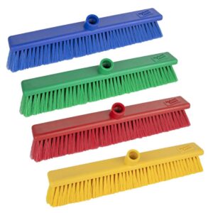 18" / 45cm Washable Hygiene Broom Head SOFT - B/G/R/Y