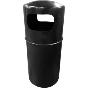 enviropal® TuffBin™ 90L 2 Way Access Round Hooded Litter Bin Black