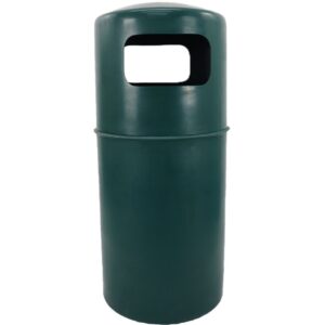 enviropal® TuffBin™ 90L 2 Way Access Round Hooded Litter Bin Dark Green