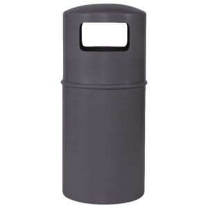 enviropal® TuffBin™ 90L 2 Way Access Round Hooded Litter Bin Grey