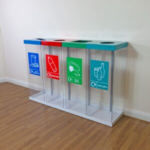 enviropal® B-QUAD Quadruple Internal Recycling Bin Station 'Customisable'