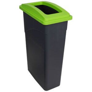 enviropal® 90L Wall Hugger SlimBin & Lime Green Open Lid