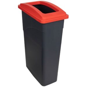 enviropal® 90L Wall Hugger SlimBin & Red Open Lid