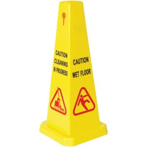 CleanSource® 91cm Tall Yellow Stackable Caution Wet Floor Cone