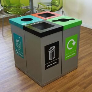 enviropal® BoxBin CUBE 240L (4x60L) Internal Recycling Bin 'Customisable'