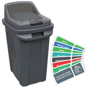 enviropal® 70L Recycling Bin + Closed Lid + Coloured Waste Sticker