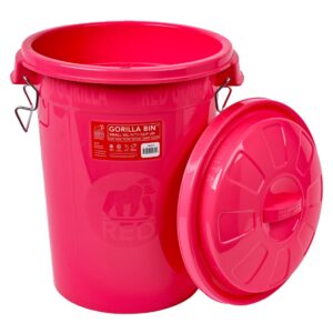 enviropal® 30L Heavy Duty Gorilla Bin™ With Clip-on Lid Pink
